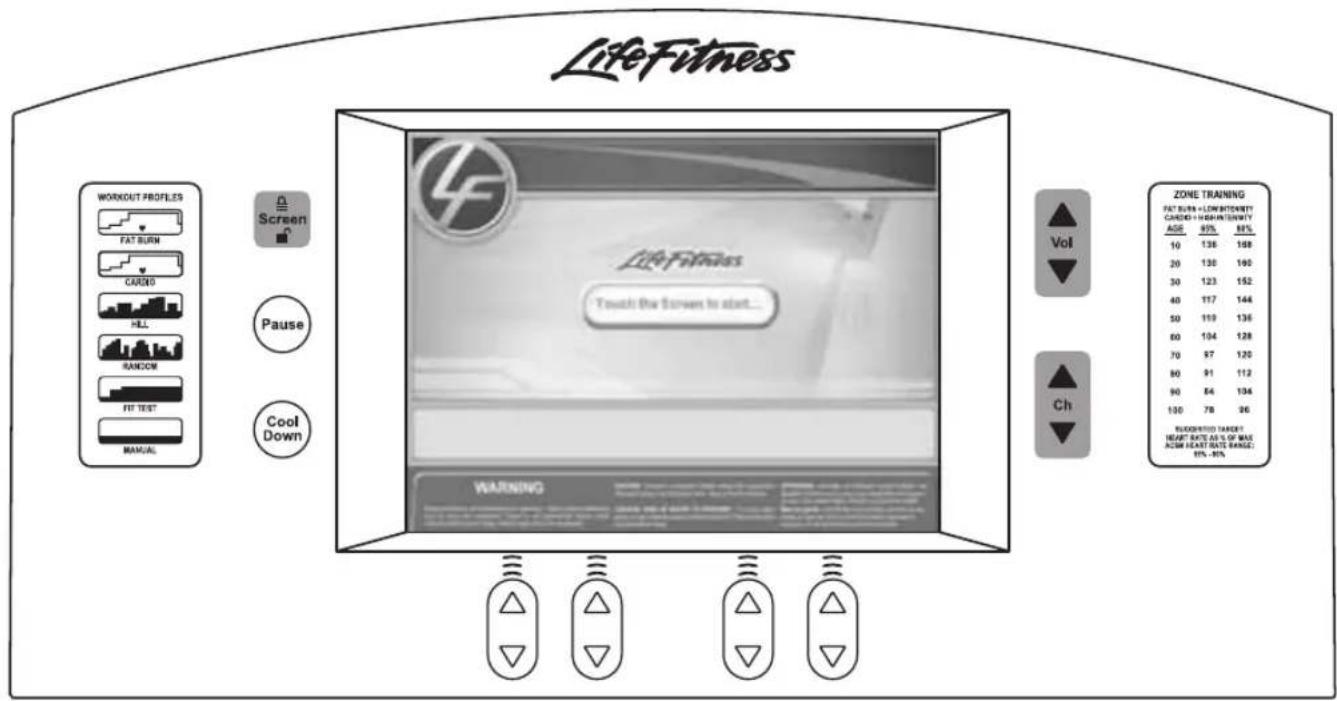 LifeFitness WORKOUT PROFILES FAT BURN CARDI HILL RANCON FIT TEST MANUAL Screen Pause Cool Down Life Fitness Touch the Screen to start... Vol Ch ZONE TRAINING FAT BURN + LOW BURN/WEET CARDI + HIGH BURN/WEET AGE 95% 86% 10 136 198 20 135 190 30 123 152 40 117 144 50 119 136 60 104 128 70 97 120 80 91…
