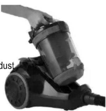 MIA Eco Power Cyclone BS 5562 - How to empty the dust box: - 1