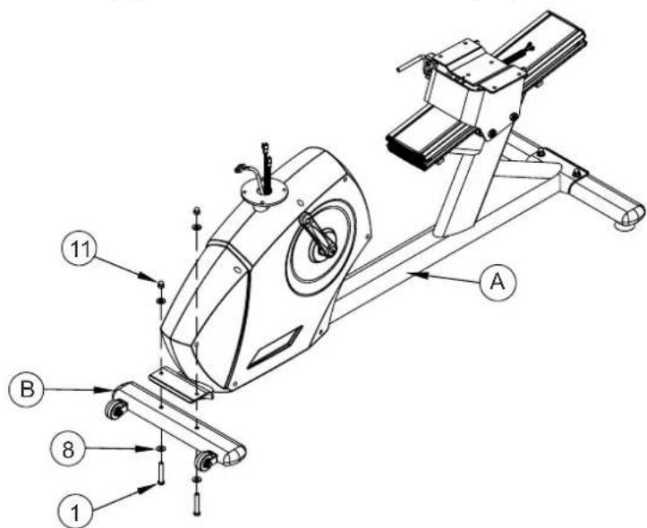 Maxxus 4.2R - Schritt 2: Montage des vorderen Standrohres - 1