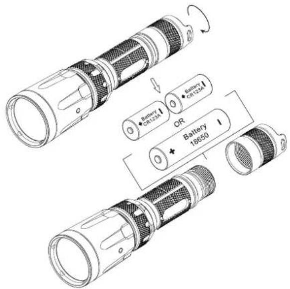 Nitecore SRT7 Revenger - Battery Installation - 1