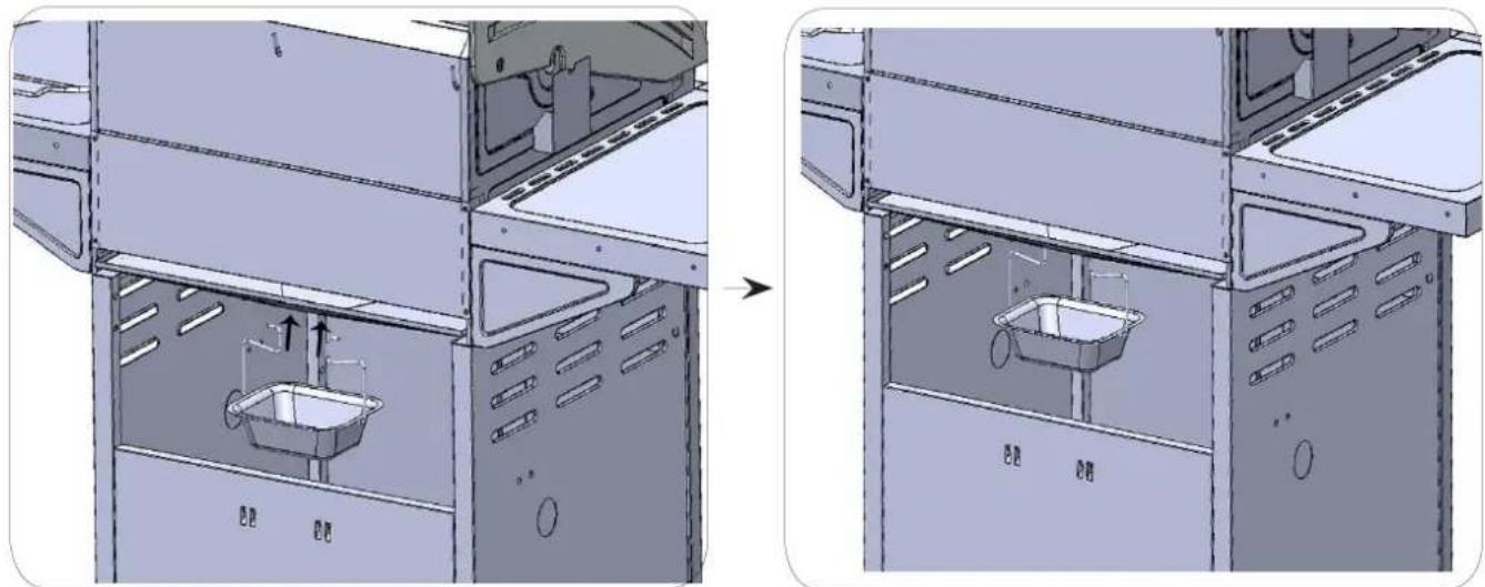 Napoleon SE 325 - Installation du récipient à graisse et de son support - 1