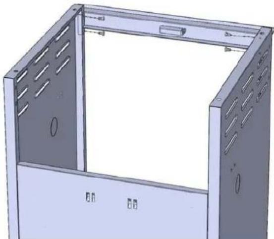 Napoleon SE 325 - Installation du support avant du cabinet - 1