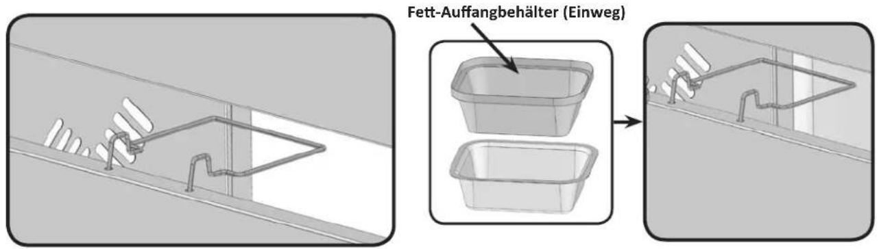 Napoleon MIRAGE 730 - Installation des Fett-Auffangbehälters und Halters - 1