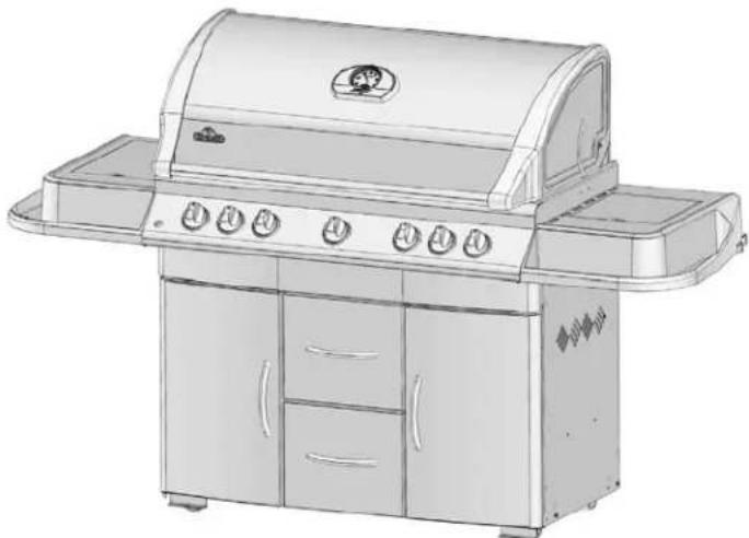Napoleon MIRAGE 730 - Dieser Gasgrill darf nur an einem gut belüfteten Ort im Freien benutzt werden, nicht jedoch in einem Gebäude, einer Garage oder einem anderen geschlossenen Bereich. - 3
