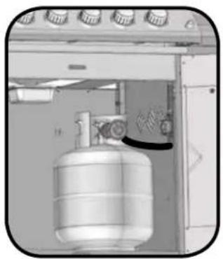 Napoleon LE485SB - Propane Only – Proper Hose Connection Nur Für Propangas – Korrekter Schlauchanschluss - 2
