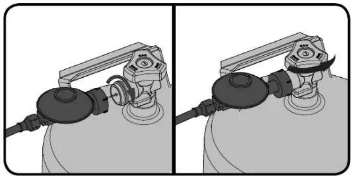 Napoleon LE485RSIB - Cylinder Connection / Flaschenanschluss - 1