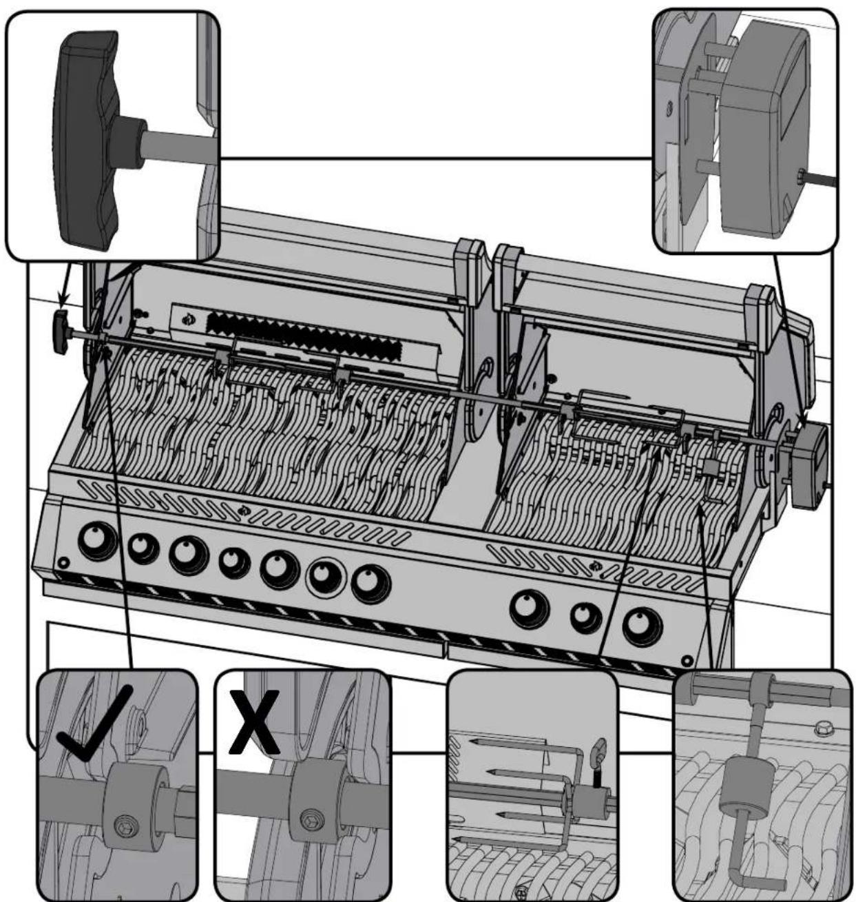 Napoleon BIPRO 825 - Anweisungen für die Montage des Drehspieß-Sets - 1