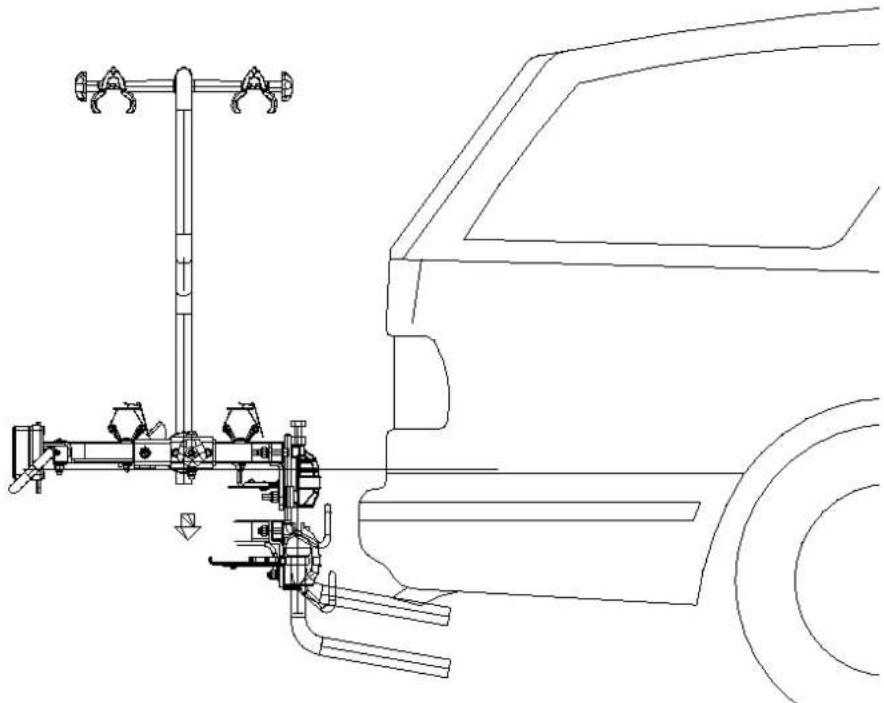 Unitec Duo Plus 75340 - Gesamtansicht des Kupplungs-Fahrradträgers - 2