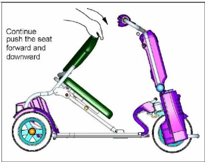 Afikim Caddy - Folding the Seat - 2