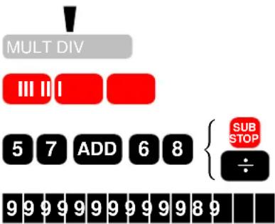 Facit CA1-13 - Das Resultat ist also -11 - 1