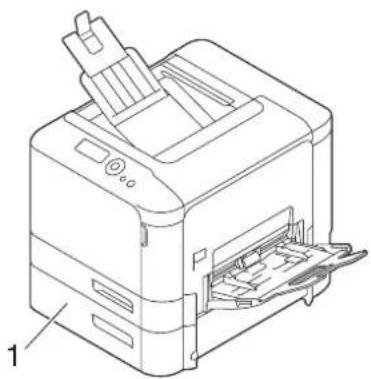 Develop Ineo+ 3100P - Vorderansicht (mit montiertem Sonderzubehör) - 1