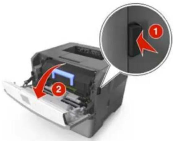 Develop Ineo 4700P - [x]-Papierstau, vordere Klappe öffnen. [20y.xx] - 2