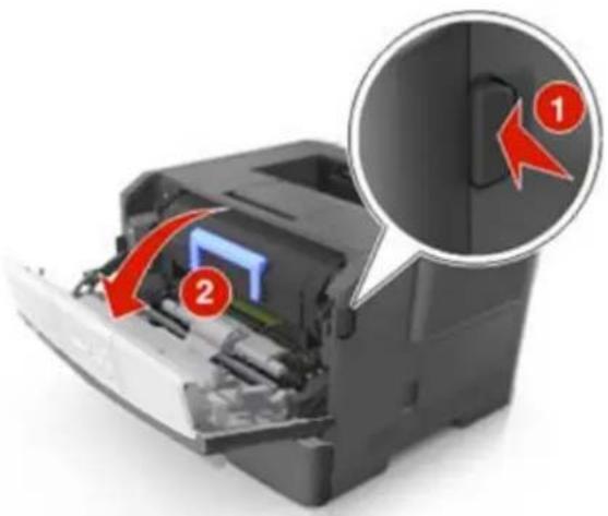 Develop Ineo 3300P - [x]-Papierstau, vordere Klappe öffnen. [20y.xx] - 4