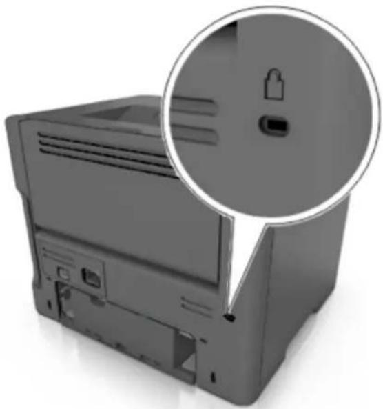 Develop Ineo 3301P - Verwenden eines Sicherheitsschlosses - 1