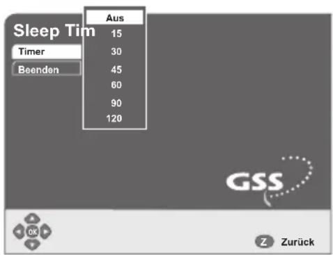 GSS DRS 600 HDTV - Sleep Timer - 2