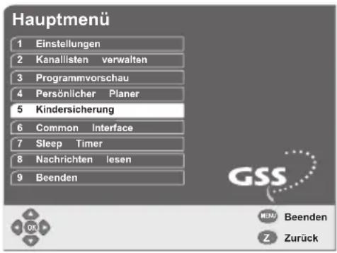 GSS DRS 600 HDTV - Zugriffsrechte einstellen - 1