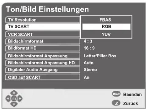 GSS DRS 600 HDTV - Ausgangssignal einstellen - 1