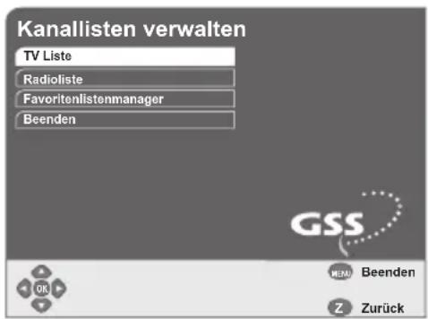 GSS DRS 600 HDTV - Programmlisten bearbeiten - 2