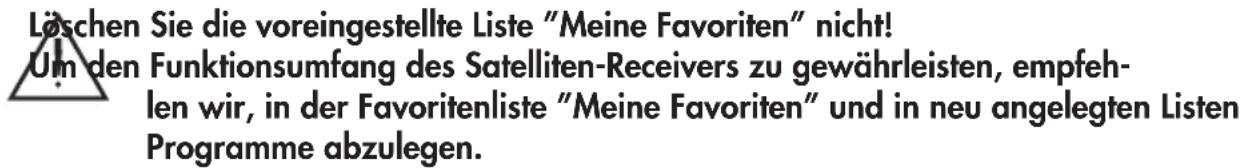 GSS DRS 500 CI - Favoritenlisten hinzufügen, umbenennen und entfernen - 1
