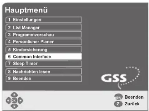 GSS DRS 500 CI - Beachten Sie für die Bedienung des CA-Moduls die zugehörige Bedienungsanleitung des jeweiligen Herstellers. - 1