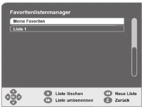 GSS DRS 500 CI - Favoritenlisten hinzufügen, umbenennen und entfernen - 2