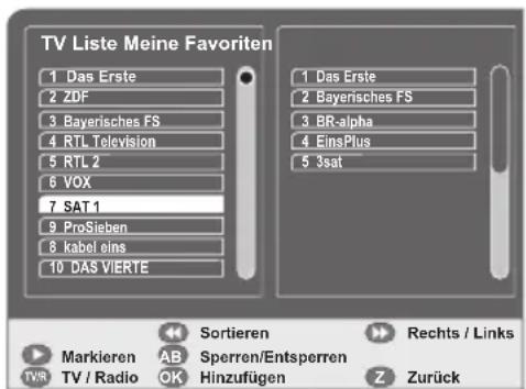 GSS DRS 500 CI - Programme in der Favoritenliste hinzufügen - 1