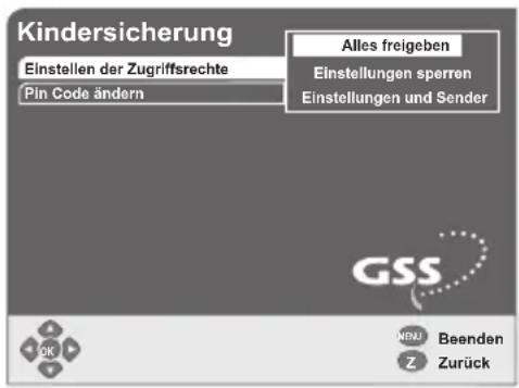 GSS DRS 500 CI - Zugriffsrechte einstellen - 2