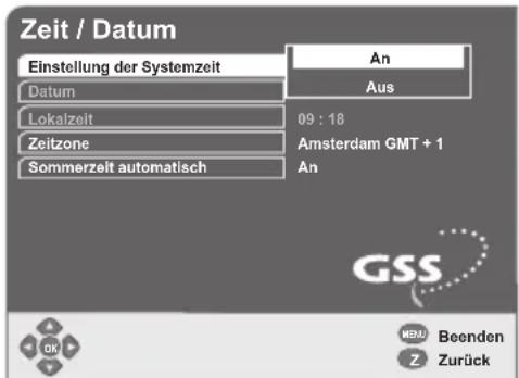 GSS DRS 500 CI - Systemzeiteinstellung - 2