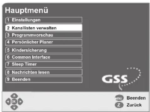 GSS DRS 500 CI - Programmlisten bearbeiten - 1