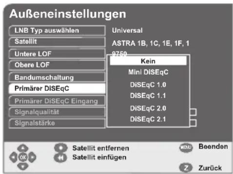 GSS DRS 500 CI - DiSEqC einstellen - 1