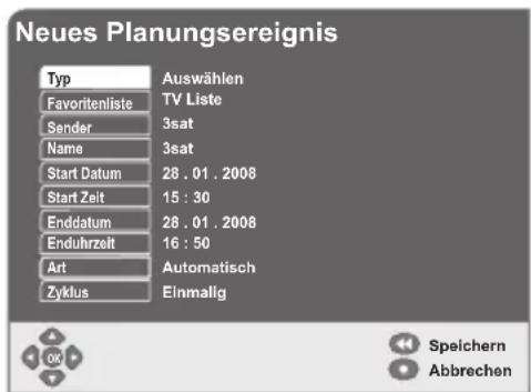 GSS DRS 500 CI - Ereignis planen - 1