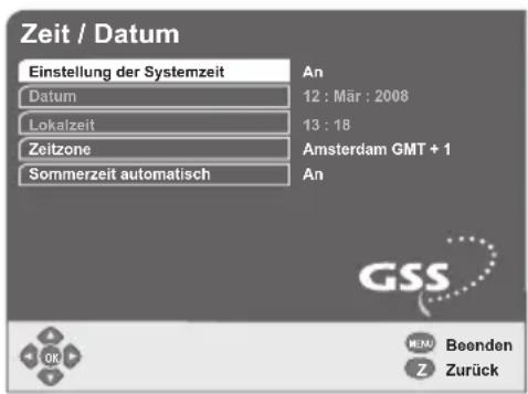 GSS DRS 500 CI - Systemzeiteinstellung - 1