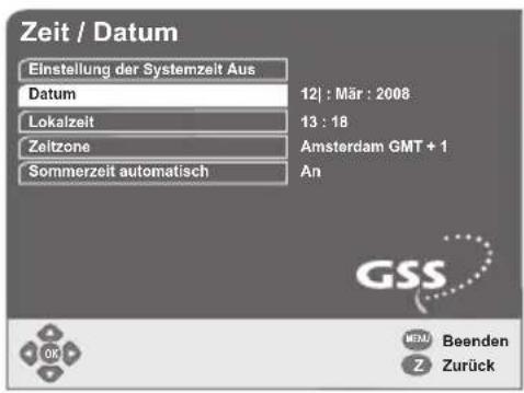 GSS DRS 500 CI - Datum einstellen - 1