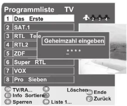 GSS DRS 100 CI - Programme sperren - 1