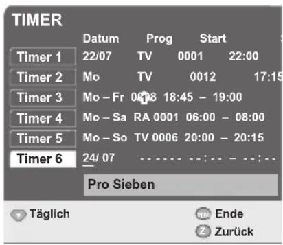 GSS DRS 100 CI - Timer manuell programmieren - 2