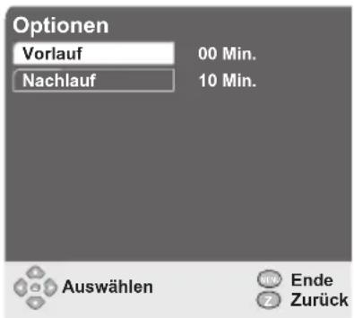 GSS DRS 100 CI - Optionen ( Vorlauf / Nachlauf) einstellen - 1