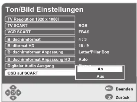 GSS DRS 550 HDMI - Menü kurzzeitig ausblenden - 1