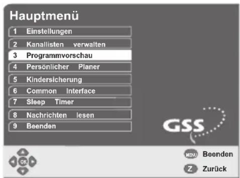 GSS DRS 550 HDMI - Programmvorschau - 1