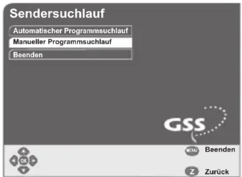 GSS DRS 550 HDMI - Manueller Programmsuchlauf - 1