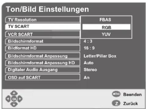 GSS DRS 550 HDMI - Ausgangssignal einstellen - 1