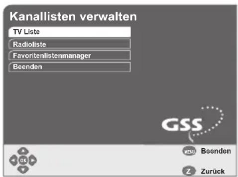 GSS DRS 550 HDMI - Programmlisten bearbeiten - 2