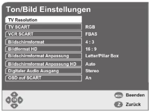 GSS DRS 550 HDMI - Bildauflösung einstellen - 1
