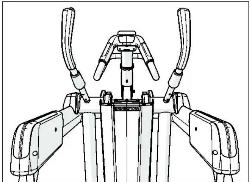 Precor P10 Console - So positionieren Sie die Handgriffe für die Nutzung: - 3