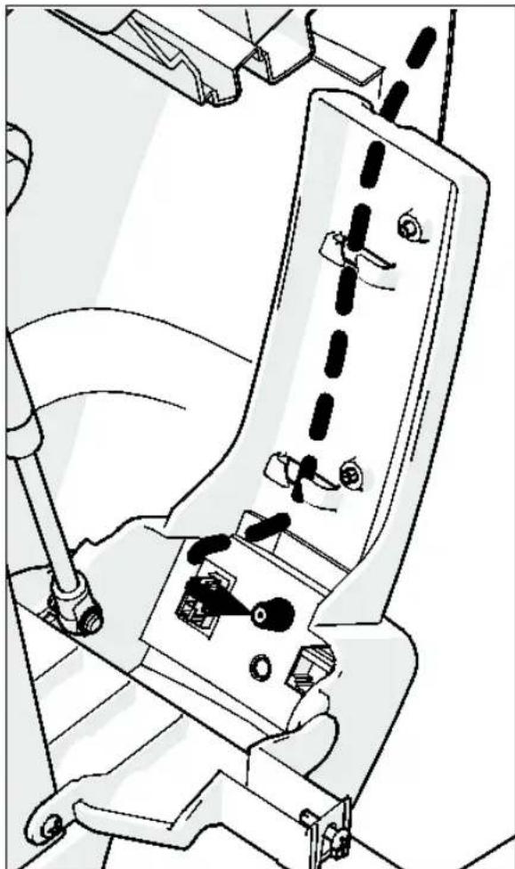 Precor P10 Console - So ziehen Sie die Konsolenkabel ein: - 1