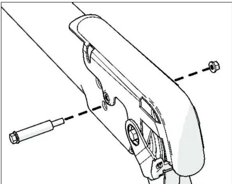 Precor AMT813 - So bringen Sie die Seitenarmstützen an: - 3