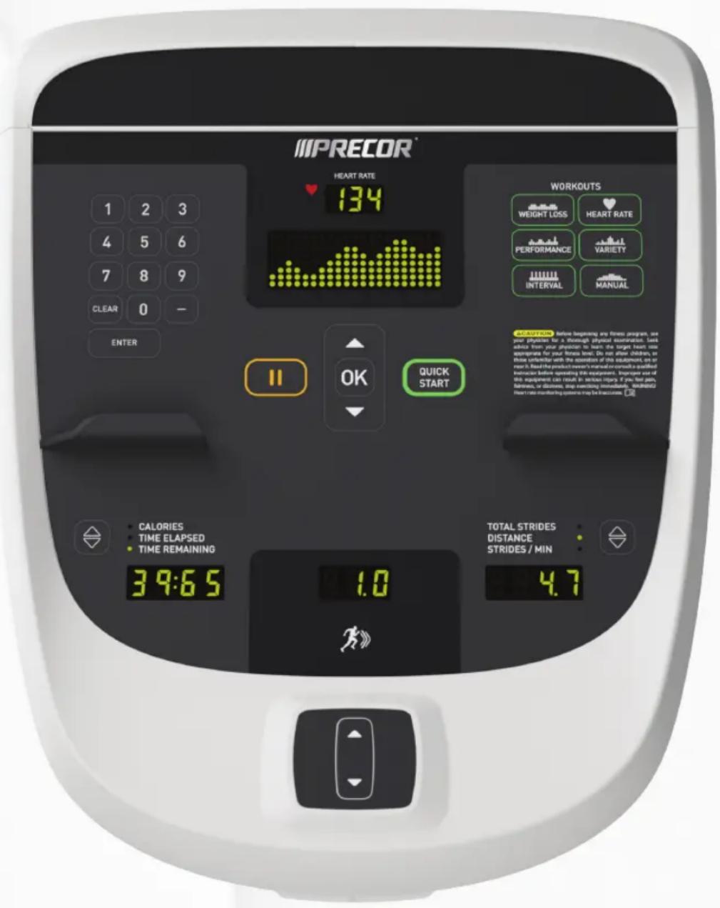 Precor UBK 815 - Betrieb und Instandhaltung der P10-Konsole - 1