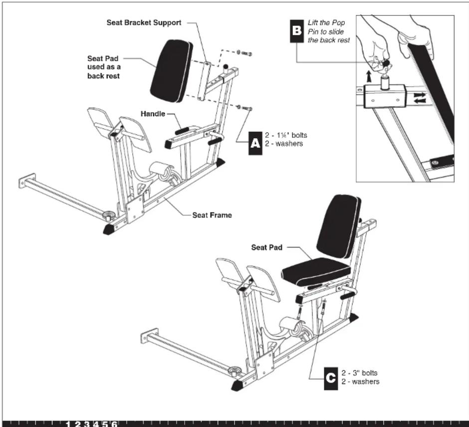 Precor S3.25 Leg Press - Assemble the Seat Pads - 1