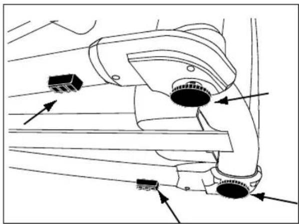 Precor EFX 883 - Die Einheit waagerecht ausrichten: - 1