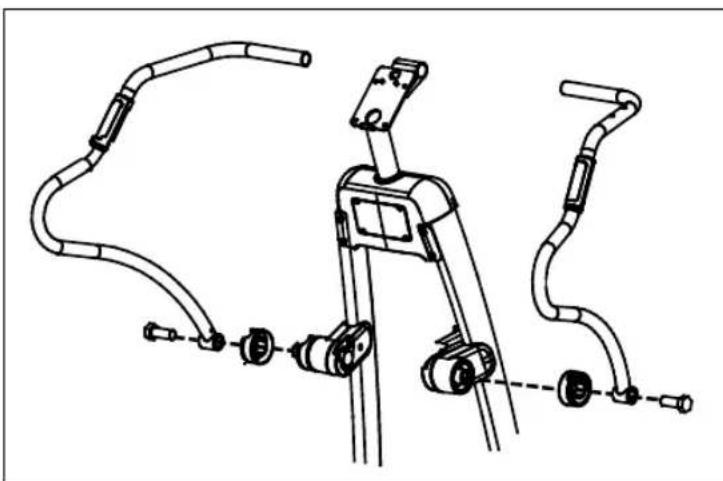 Precor EFX 883 - Haltegriffe anbringen: - 3