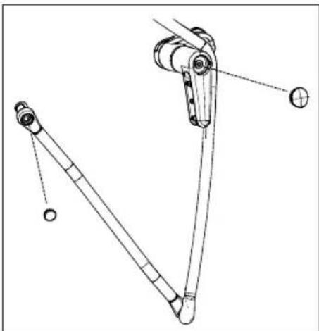 Precor EFX 811 - To attach the caps and upright support covers: - 1